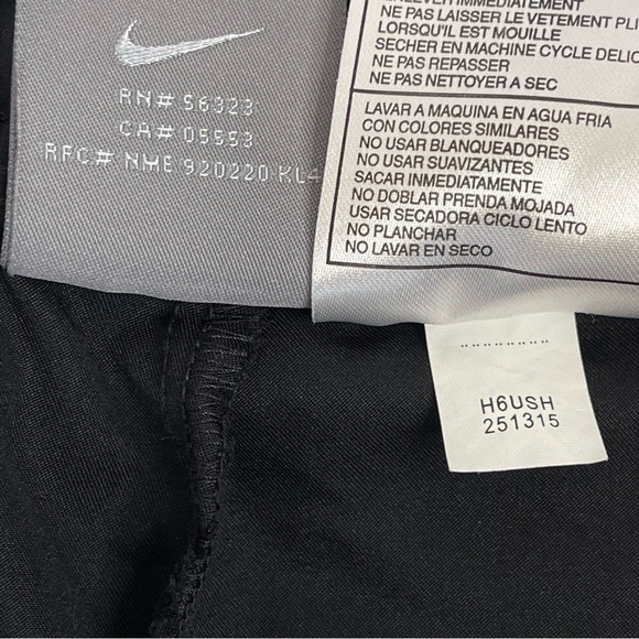 Nike Womens Warm Up Track Pants Large 12-14 Black Stripe Drawstring Pockets - Picture 11 of 16